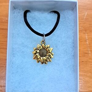 Gold Sunflower Necklace